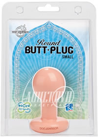 Round Butt Plug Small White