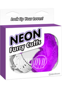 Neon Furry Cuffs Purple