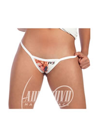 Gun Girl White G String - Os