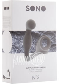 Sono No 2 Butt Plug With Cockring Grey