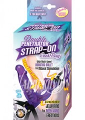Double Penetrator Strap On C Ring  purp
