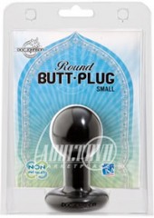 Round Butt Plug Small Black