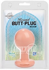 Round Butt Plug Medium White